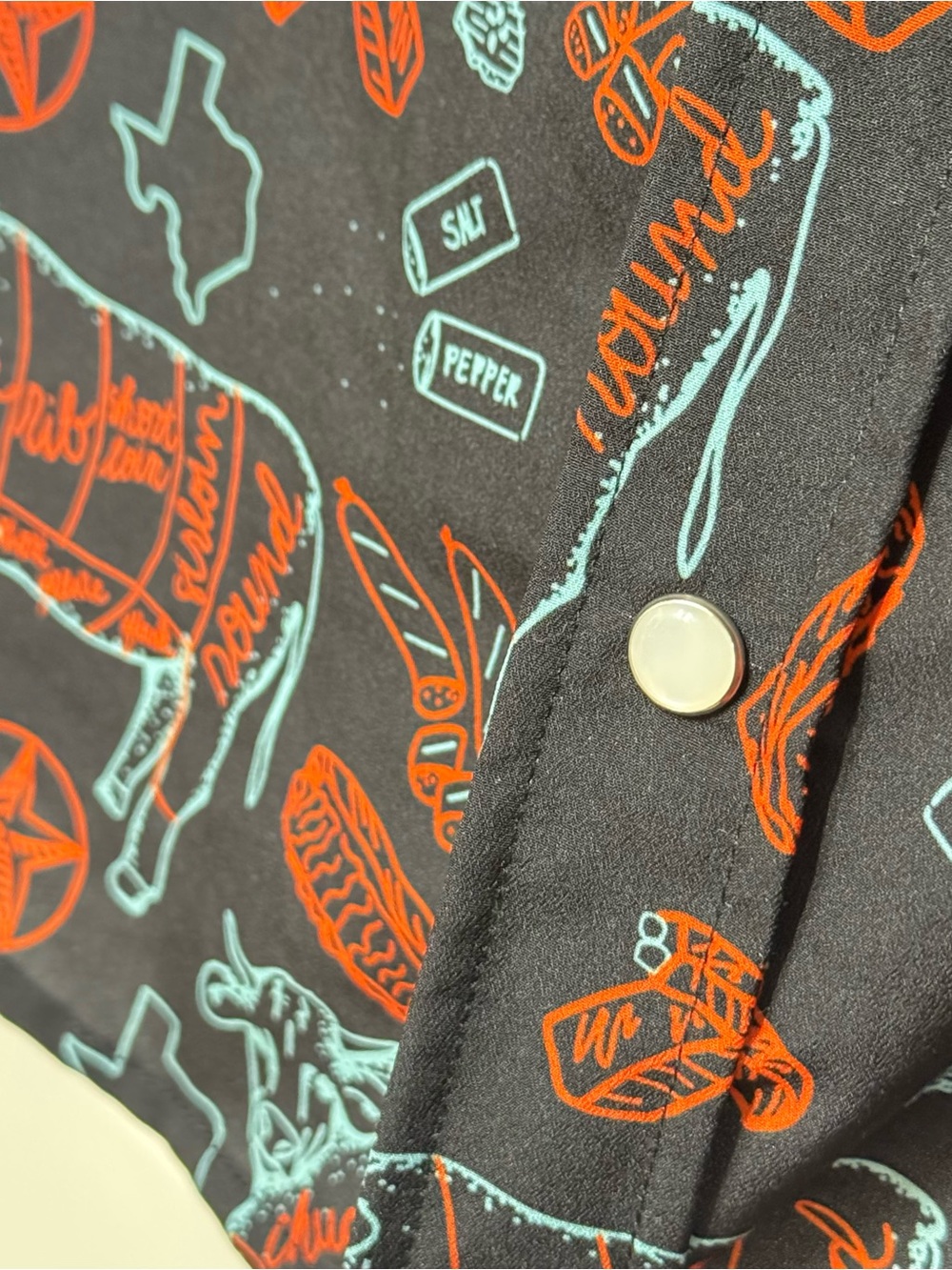 Texas BBQ Nights Pearl Snap by Raised By Coyotes Size XL - Picture 7 of 10